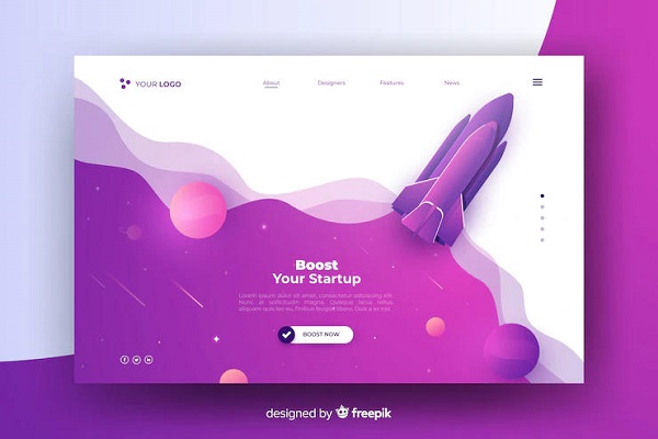 boost-your-startup-rocket-landing-page_52683-8148 نصب و فعال سازی قالب و انجام تنظیمات مربوطه
