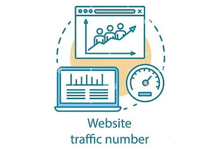 website-traffic-number-concept-icon-digital-marketing-benefit-idea-thin-line-illustration-webpage-visitors-internet-site-popularity-measurement-ve-2AMTG8Y-1 آمار بازدید مختص مدیران سایت